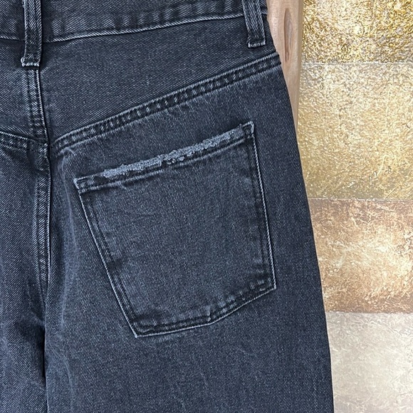 Old Navy 100% Cotton Dark Grey Faded Wash Extra High Rise Ballon Loose Jeans - Picture 6 of 7